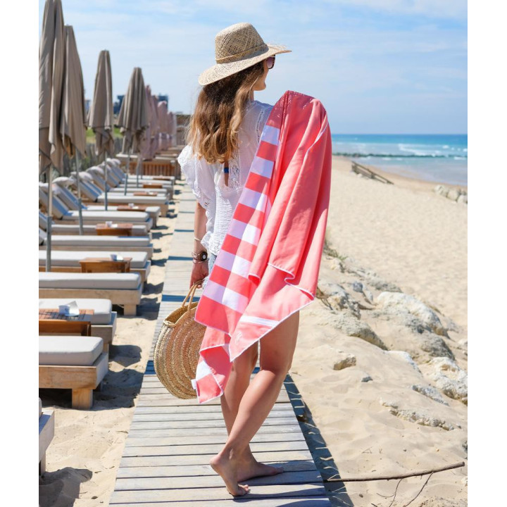Serviette "BEACHEE" corail