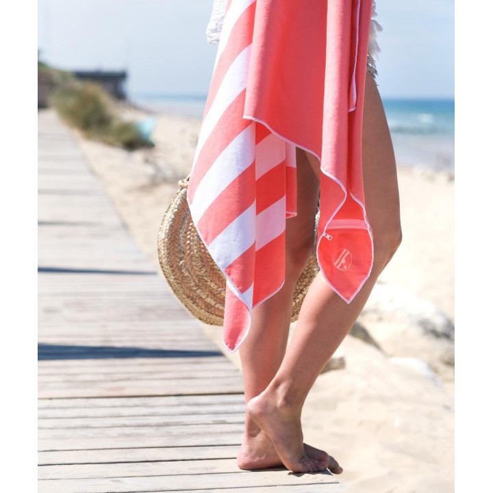Serviette "BEACHEE" corail
