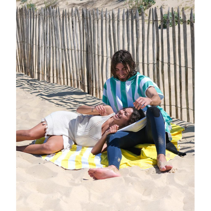 Serviette ronde "BEACHEE" jaune