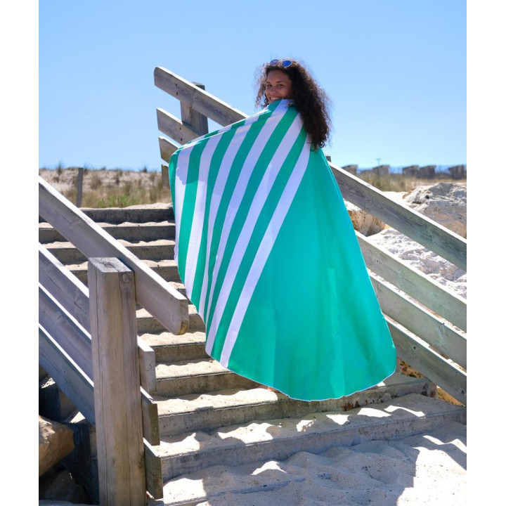 Serviette ronde "BEACHEE" verte