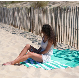 Serviette ronde "BEACHEE" verte