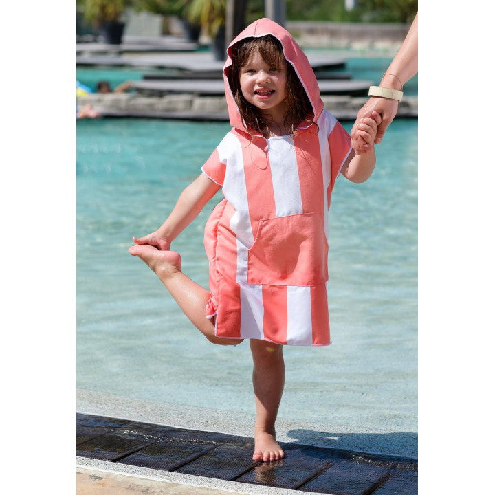 Poncho Enfant Corail BEACHEE